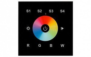 Фото Arlight 021037 Панель сенсорная Sens SR-2820B-AC-RF-IN Black (220V, RGBW, 1 зона)