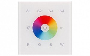 Фото Arlight 021038 Панель сенсорная Sens SR-2820B-AC-RF-IN White (220V, RGBW, 1 зона)