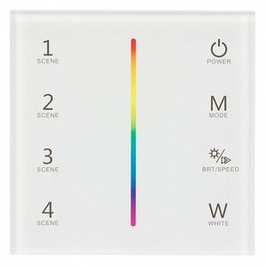 Фото Arlight 025168 Панель сенсорная Sens SMART-P22-RGBW White (12-24V, 4x3A, 2.4G)