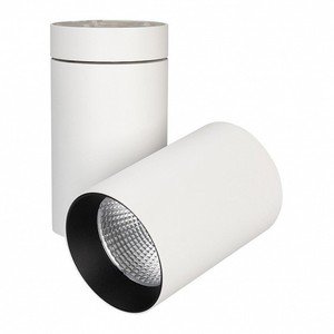 Фото Arlight 027569 Светильник светодиодный SP-POLO-SURFACE-TURN-R85-15W Warm3000 (белый, вставка черная)
