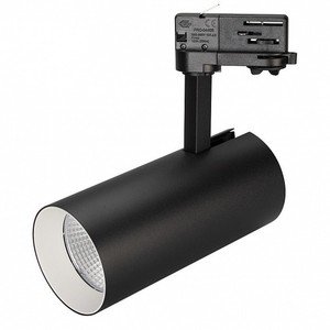 Фото Arlight 027453 Светильник светодиодный SP-POLO-TRACK-LEG-R85-15W Warm3000 (черный, вставка белая)