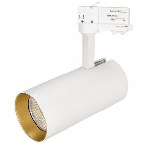 Фото Arlight 027457 Светильник светодиодный SP-POLO-TRACK-LEG-R85-15W Warm3000 (белый, вставка золото)