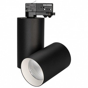 Фото Arlight 027441 Светильник светодиодный SP-POLO-TRACK-TURN-R85-15W White5000 (черный, вставка белая)