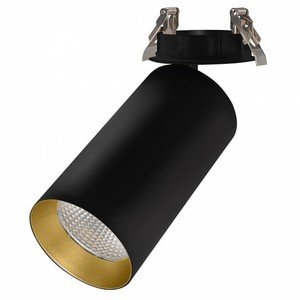Фото Arlight 027344 Светильник светодиодный SP-POLO-BUILT-R95-25W Warm3000 (черный, вставка золото)