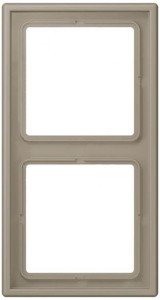 Фото Jung Le Corbusier LC98232141 Рамка 2-постовая (универсальная, ombre naturelle moyenne)