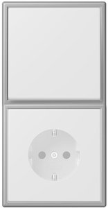 Фото Jung Le Corbusier LC98232012 Рамка 2-постовая (универсальная, gris moyen)