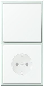 Фото Jung Le Corbusier LC98232034 Рамка 2-постовая (универсальная, céruléen pâle)