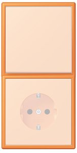Фото Jung Le Corbusier LC98232081 Рамка 2-постовая (универсальная, orange clair)