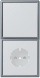 Фото Jung Le Corbusier LC9824320H Рамка 2-постовая (универсальная, gris 59)