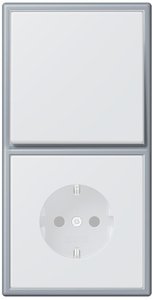 Фото Jung Le Corbusier LC9824320O Рамка 2-постовая (универсальная, gris clair 59)