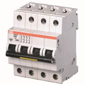 Фото ABB S204 2CDS284001R0064 Автоматический выключатель четырехполюсный 6А (10 кА, C)