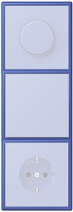 Фото Jung Le Corbusier LC98332020 Рамка 3-постовая (универсальная, bleu outremer 31)