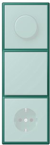 Фото Jung Le Corbusier LC98332040 Рамка 3-постовая (универсальная, vert anglais)