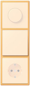 Фото Jung Le Corbusier LC9834320L Рамка 3-постовая (универсальная, ocre jaune clair)