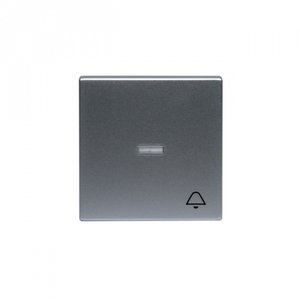 Фото ABB Impressivo 2TKA000563G1 Клавиша одиночная ("звонок", линза, алюминий)