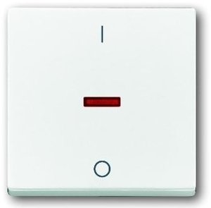 Фото ABB Impressivo 2TKA000551G1 Клавиша одиночная (маркировка, красная линза, белый)