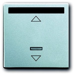 Фото ABB Future Linear 2CKA006020A1383 Накладка светорегулятора/жалюзи (ИК-управление, подсветка, маркировка, серебристо-алюминиевая)