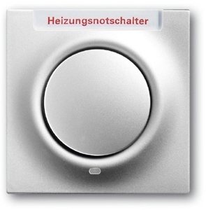 Фото ABB Impuls 2CKA001753A0069 Клавиша одиночная (красная линза, поле для надписи, подсветка, серебристо-алюминиевый)