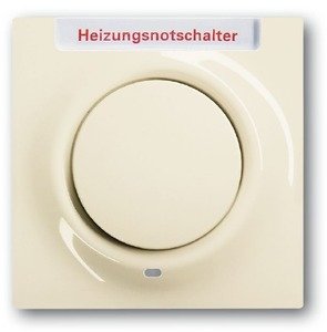 Фото ABB Impuls 2CKA001753A0068 Клавиша одиночная (красная линза, поле для надписи, подсветка, слоновая кость)