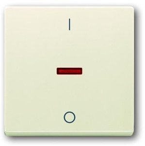 Фото ABB Carat/Future Linear/Solo 2CKA001751A2742 Клавиша одиночная (красная линза, маркировка, слоновая кость)