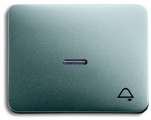 Фото ABB Alpha Nea, Alpha Exclusive 1751-0-2840 Клавиша одиночная ("звонок", подсветка, титан)
