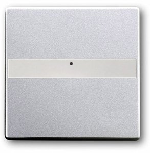 Фото ABB Future Linear 2CKA001731A1948 Клавиша одиночная (поле для надписи, подсветка, серебристо-алюминиевая)