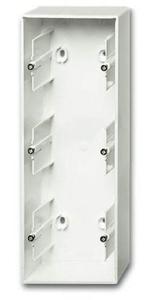 Фото ABB Future Linear 2CKA001799A0955 Коробка тройная открытого монтажа (универсальная, белый бархат)