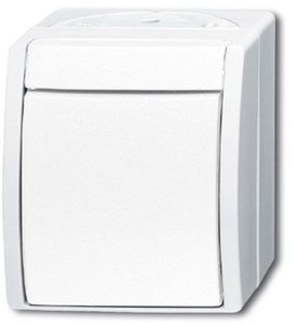 Фото ABB Ocean 2CKA001085A1620 Переключатель перекрестный (10 А, IP44, в сборе, открытая установка, альпийский белый)