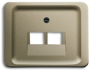 Фото ABB Alpha Exclusive/Alpha Nea 1710-0-3321 Крышка розетки телекоммуникационной (2хRJ12/RJ45, палладий)