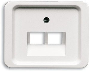 Фото ABB Alpha Exclusive/Alpha Nea 1710-0-2033 Крышка розетки телекоммуникационной (2хRJ12/RJ45, альпийский белый)