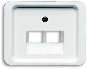 Фото ABB Alpha Exclusive/Alpha Nea 1753-0-8501 Крышка розетки телекоммуникационной (2хRJ12/RJ45, белая матовая)