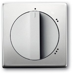 Фото ABB Pure steel 2CKA001710A3759 Крышка для поворотного выключателя на три положения (маркировка, сталь)