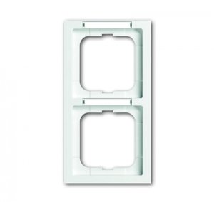 Фото ABB Future Linear 2CKA001754A4365 Рамка 2-постовая (вертикальная, поле для надписи, белая)