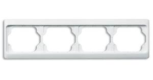 Фото ABB Alpha Exclusive 1754-0-4155 Рамка 4-постовая (горизонт., альпийский-белый)
