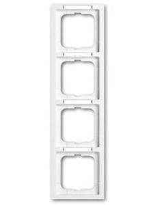 Фото ABB Future Linear 2CKA001754A4367 Рамка 4-постовая (вертикальная, поле для надписи, белая)