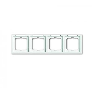 Фото ABB Future Linear 2CKA001754A4370 Рамка 4-постовая (горизонтальная, поле для надписи, белая)