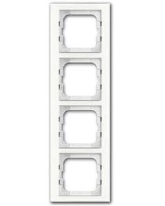 Фото ABB Busch-axcent 2CKA001754A4440 Рамка 4-постовая (белое стекло)