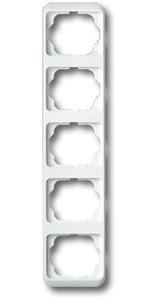 Фото ABB Alpha Nea 1754-0-2833 Рамка 5-постовая (вертикал., альпийский белый)