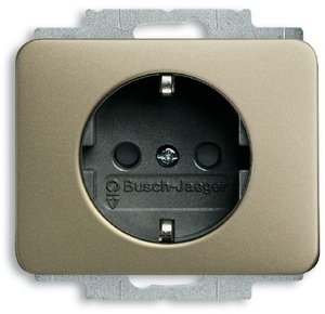 Фото ABB Alpha Exclusive/Alpha Nea 2013-0-5252 Розетка (16 А, под рамку, шторки, с/у, з/к, палладий)