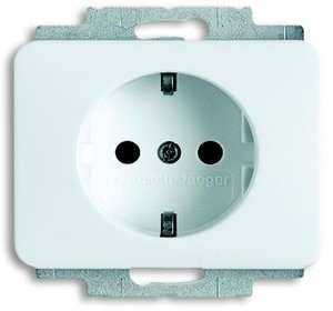 Фото ABB Alpha Exclusive/Alpha Nea 2013-0-5377 Розетка (16 А, под рамку, шторки, с/у, з/к, альпийский белый)