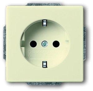 Фото ABB Династия/Carat/Future Linear/Solo 2CKA002013A5292 Розетка с заземляющим контактом (16A, подсветка, под рамку, скрытая установка, шторки, слоновая кость)