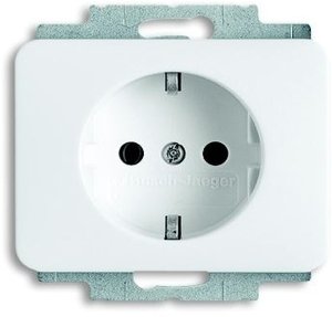 Фото ABB Alpha Exclusive/Alpha Nea 2011-0-6223 Розетка (16 А, под рамку, с/у, з/к, альпийский белый)