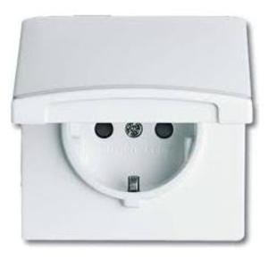 Фото ABB Allwetter 2CKA002064A0294 Розетка SCHUKO (16 А, под рамку, скрытая установка, з/к, шторки, крышка, альпийский белый)