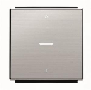 Фото ABB Sky Niessen 2CLA850140A1401 Клавиша одиночная (линза, маркировка, нержавеющая сталь)