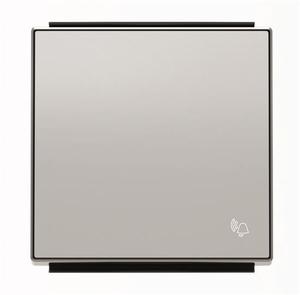 Фото ABB Sky Niessen 2CLA850400A1301 Клавиша одиночная ("звонок", серебристый алюминий)