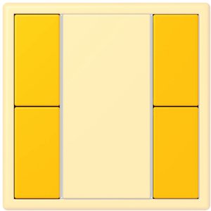 Фото Jung Le Corbusier LC502TSA4320W Набор накладок 2 группы (le jaune vif)