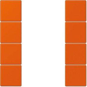 Фото Jung Le Corbusier LC504TSA4320S Набор накладок 4 группы (orange vif)