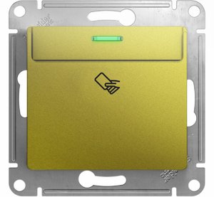 Фото Schneider Electric Glossa GSL001069 Выключатель карточный (10 А, подсветка, под рамку, скрытая установка, фисташковый)