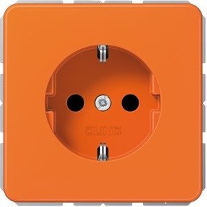 Фото Jung CD500 CD1520BFO Розетка с заземляющим контактом (16 А, ударопрочная, под рамку, скрытая установка, оранжевая)