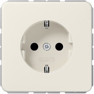 Фото Jung CD500 CD1520KI Розетка с заземляющим контактом (16 А, под рамку, шторки, скрытая установка, слоновая кость)